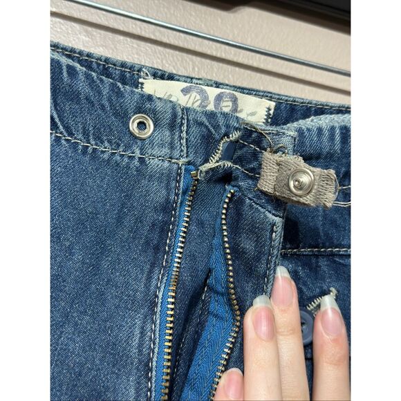 NWOT Free People We The Free Lotus Balloon Wide Leg Denim Jeans Women's 28 - Picture 6 of 11